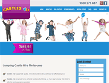 Tablet Screenshot of castles4u.com.au